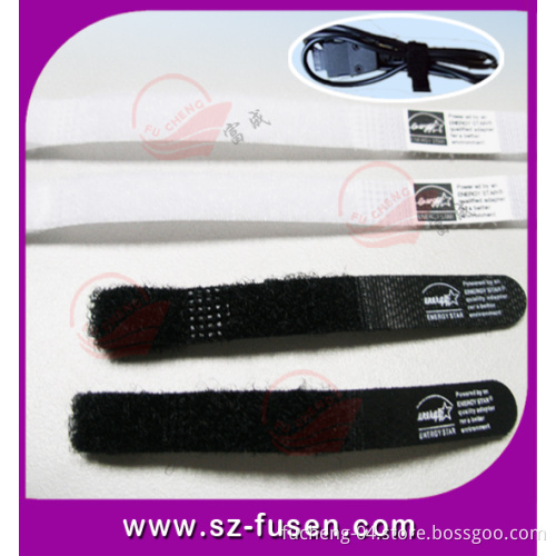 Logo Printed Nylon Velcro Cable Ties (FS-909)